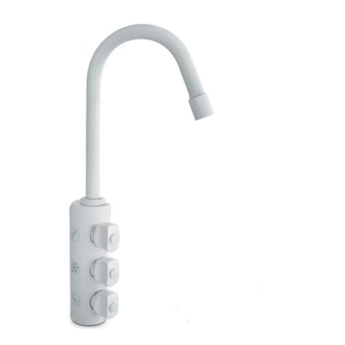 Rubinetto 3 vie acciaio inox Elvo Colore Bianco
