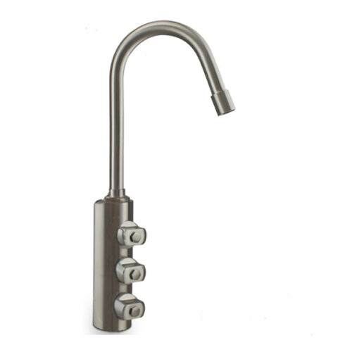 Rubinetto 3 vie acciaio inox Elvo Colore Cromo