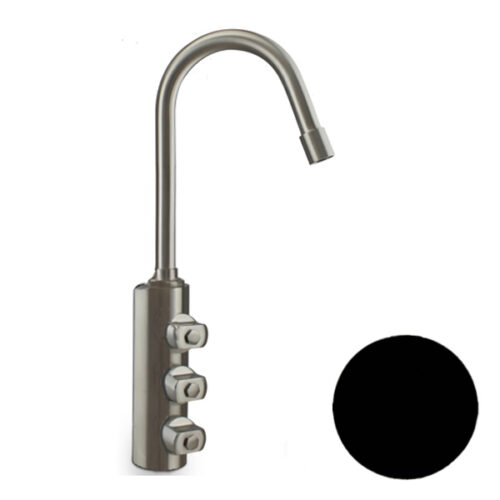 Rubinetto 3 vie acciaio inox Elvo Colore Nero Opaco