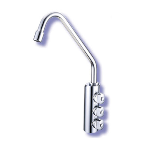Rubinetto 3 vie acciaio inox Lambro Colore Cromo
