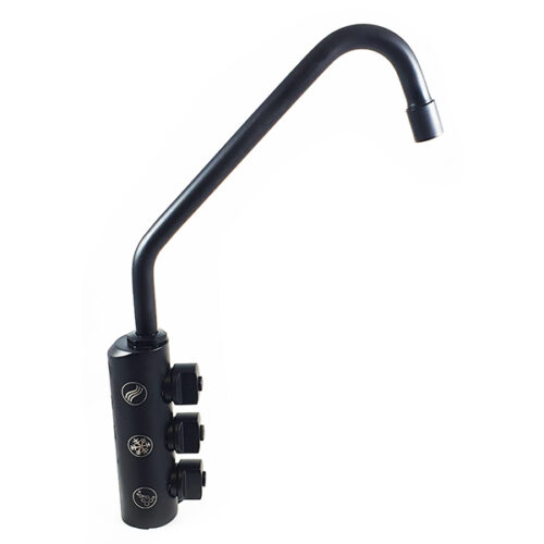 Rubinetto 3 vie acciaio inox Lambro Colore Nero Opaco