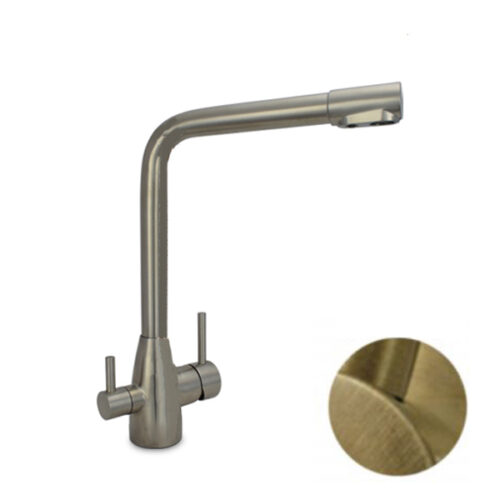 Miscelatore 3 vie MOLISE INOX Ottone Spazzolato per purificatore